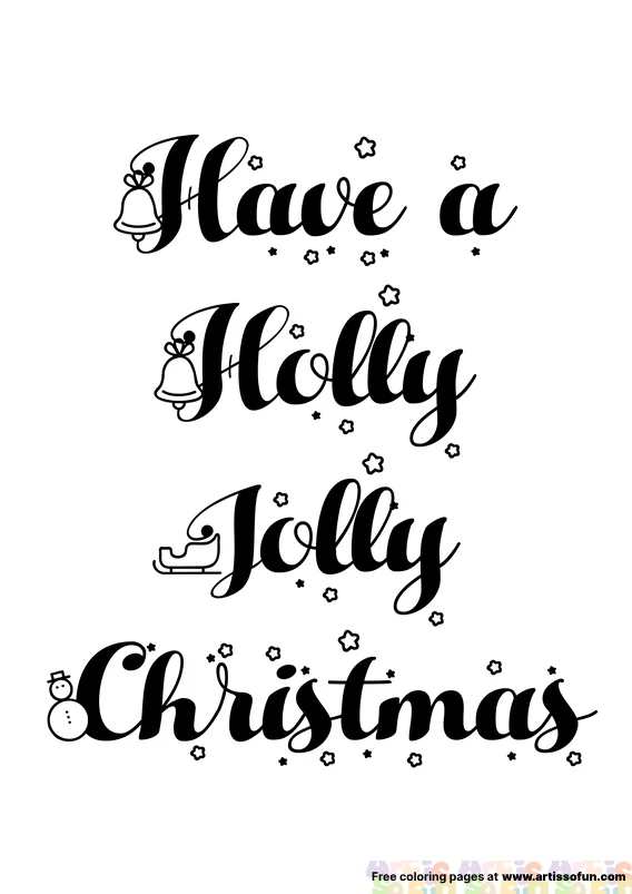 Have a holly jolly christmas design printable