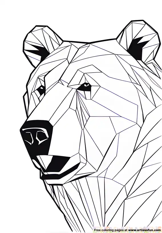 Grizzly Bear Cubism Art Headshot result scaled 1