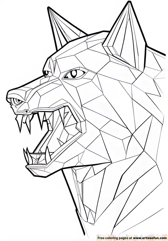 WolfDog Side Cubism Art Headshot 2 result scaled 1