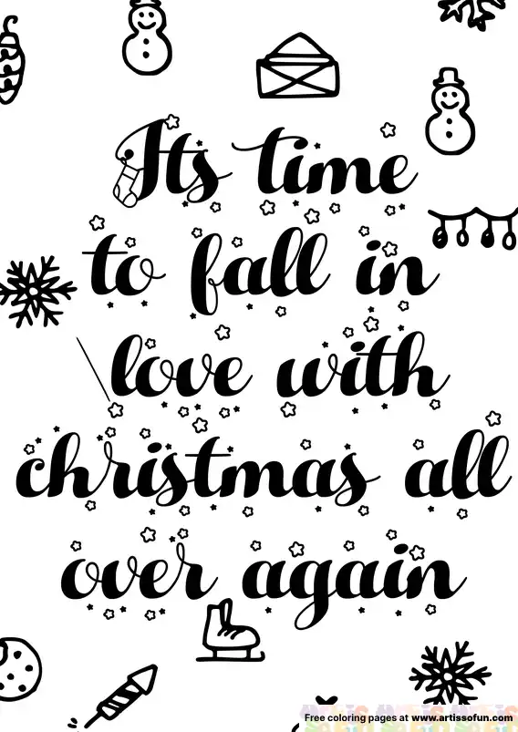 Its time to fall in love with christmas all over again christmas design printable